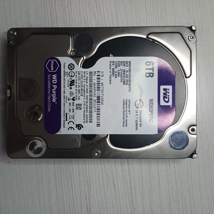 Жёсткий диск WD purple 6tb