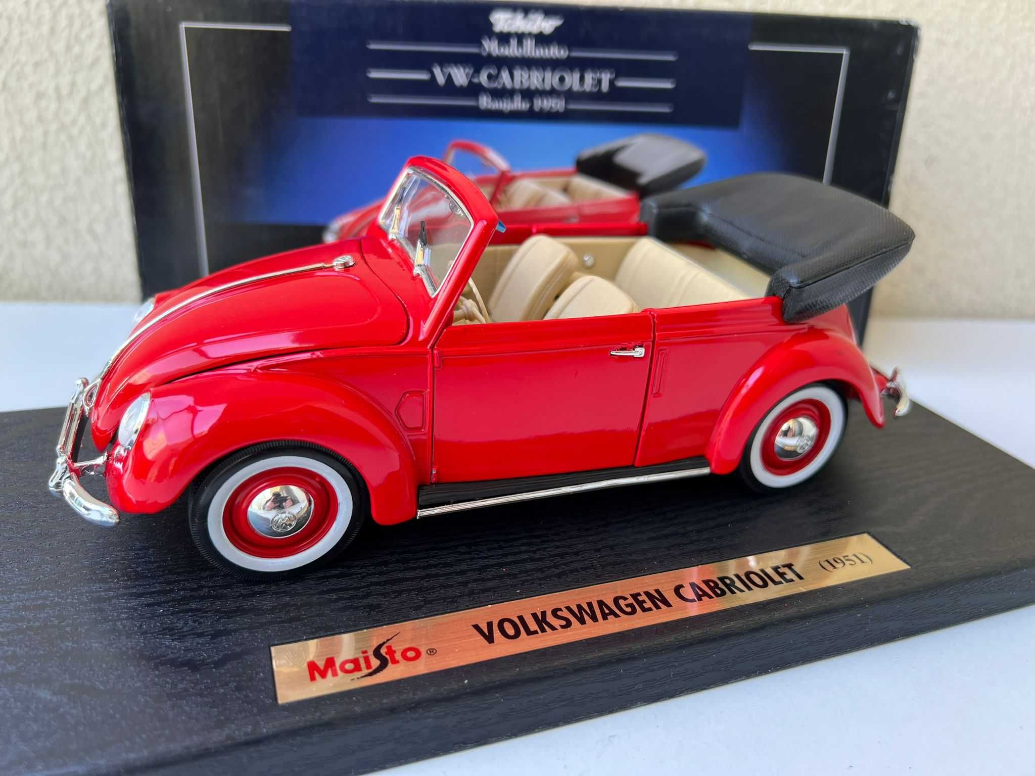 Macheta Auto 1/18 Tchibo Maisto Volkswagen Cabriolet 1951