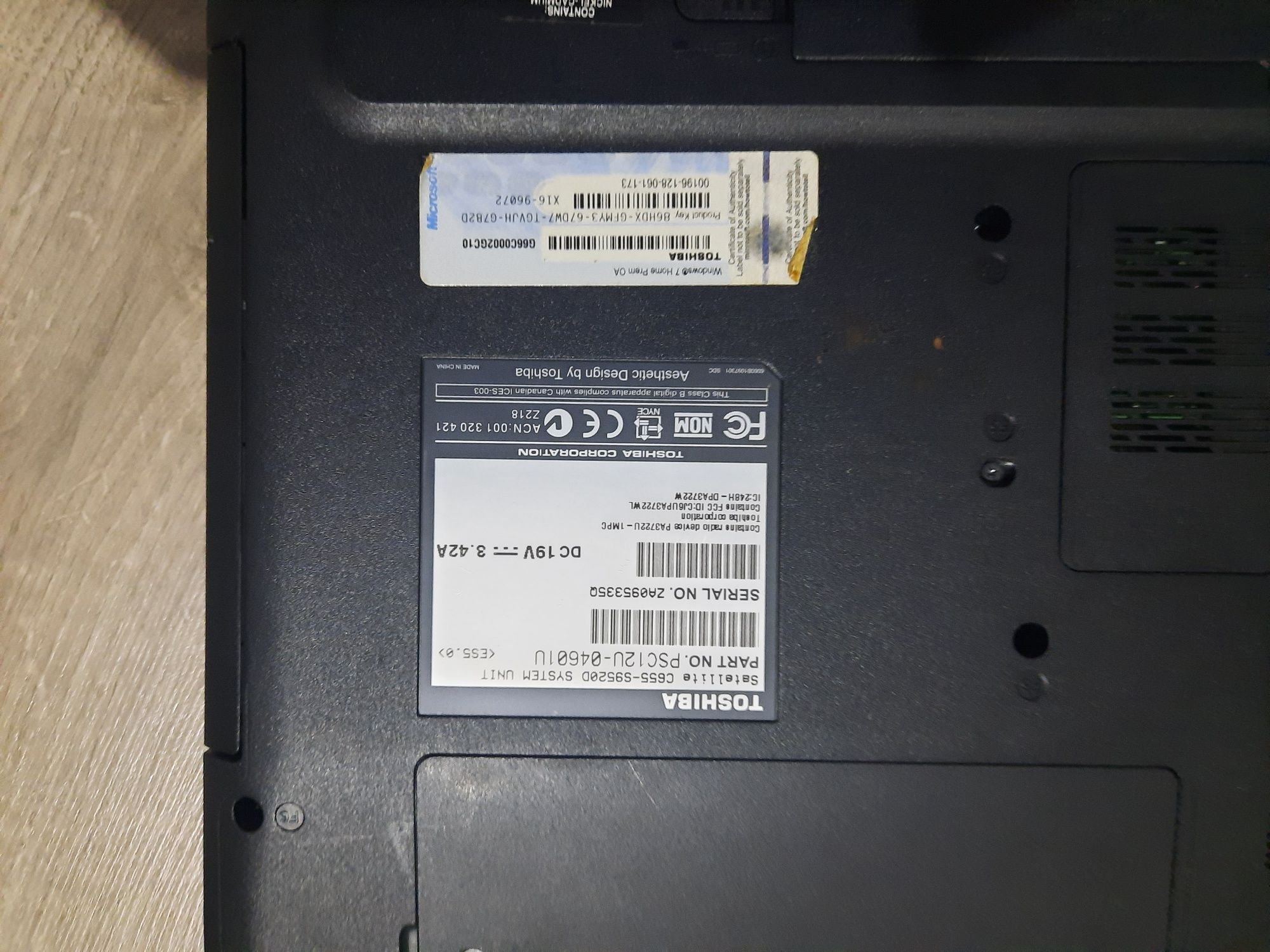 Laptop Toshiba Defect