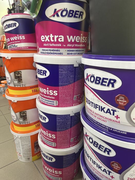 Vopsea lavabila kober 15l cu amorsa gratis oferta