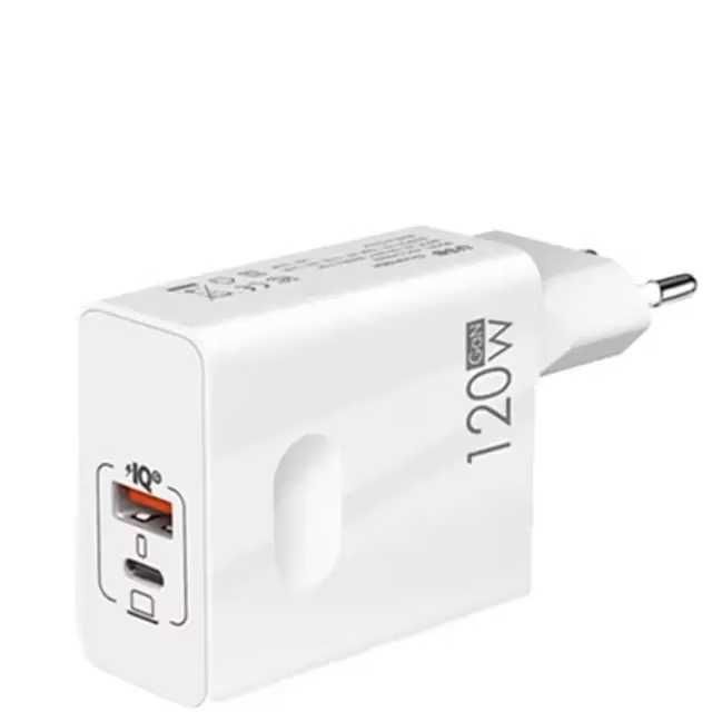 Incarcator retea 120w super fast charger, dual port USB + type C, PD,