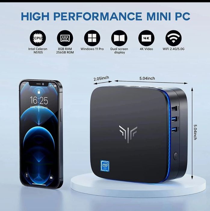 Mini PC AceMagic AK1 Pro, Intel N5105, 16GB RAM+512GB SSD