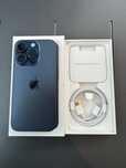 iPhone 15 pro,256,blue titanium,neverlocked,10/10