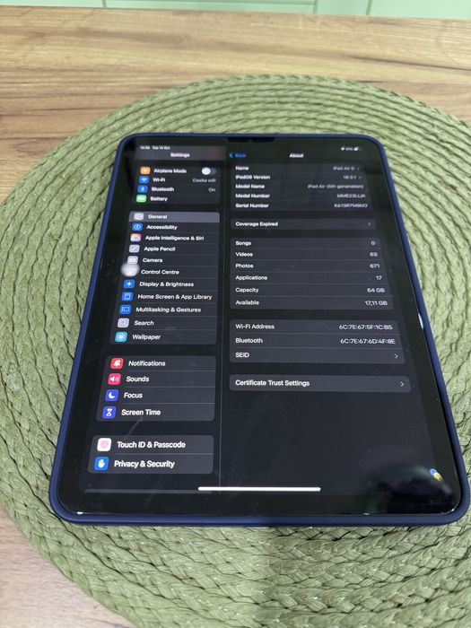 iPad Air 5 2022~ 10.9 inch ~ M1 a 5a generatie ~Ca noua
