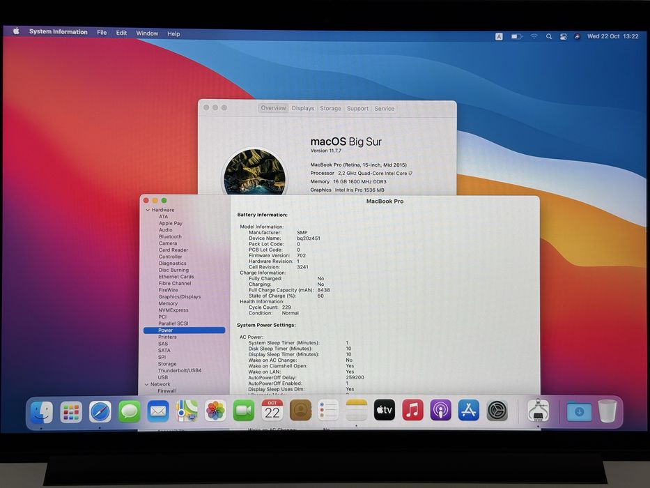 Отличен 15.4’ Retina/Macbook Pro 15 Mid 2015/Intel Core i7/16GB/256GB