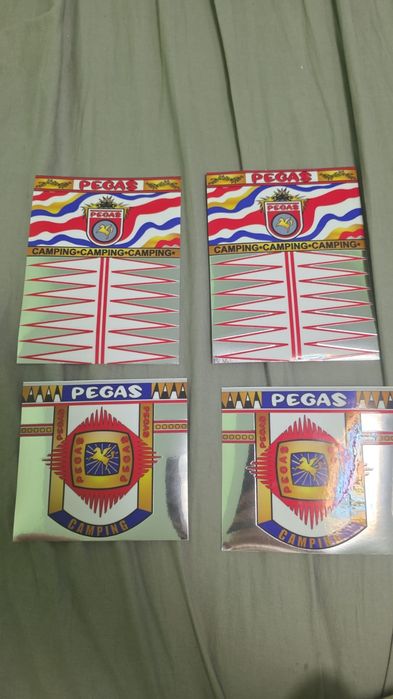 Stickere Pegas Standard/Pegas Camping/Pegas Practic – pe folie chrom