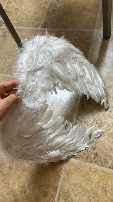 Белые крылья ангела для праздников и фотосессий