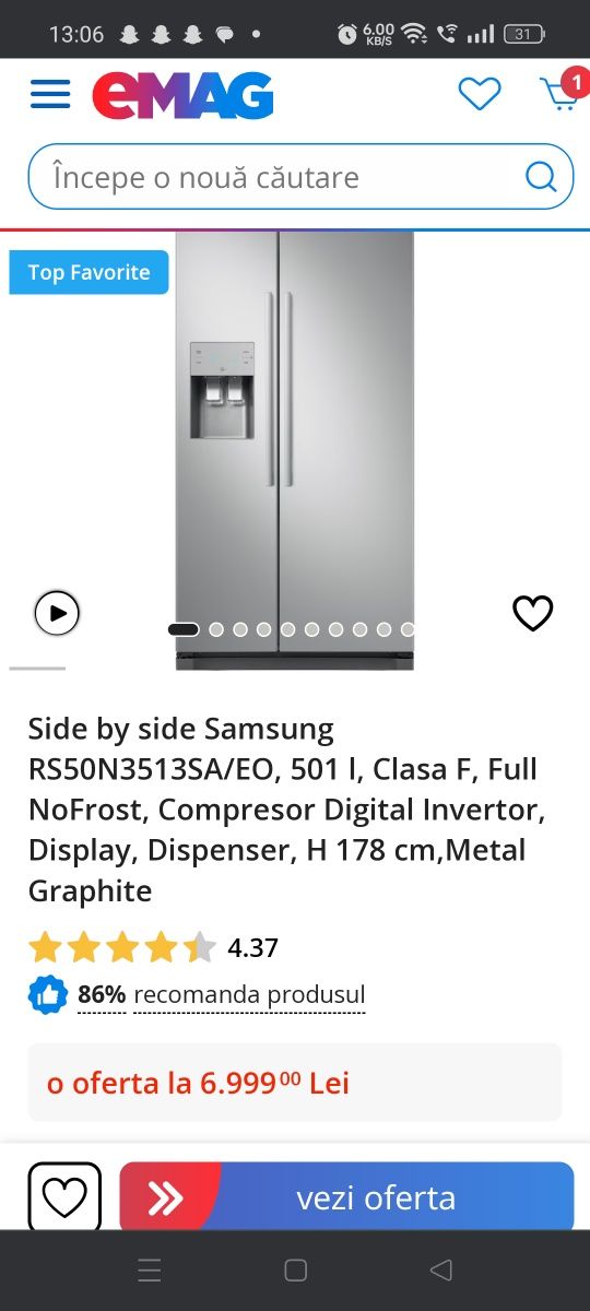 Vând frigider Samsung