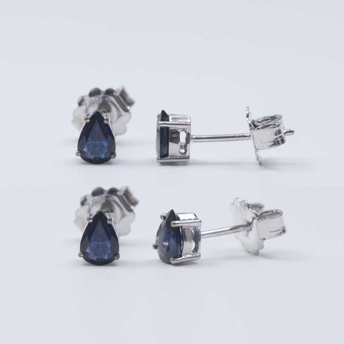 Cercei din aur 18k cu safire cod 4154