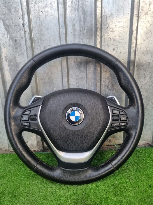 Volan piele cu padele F1 comenzi oem Bmw F30 F31 F32 F33 F34 F20 F21