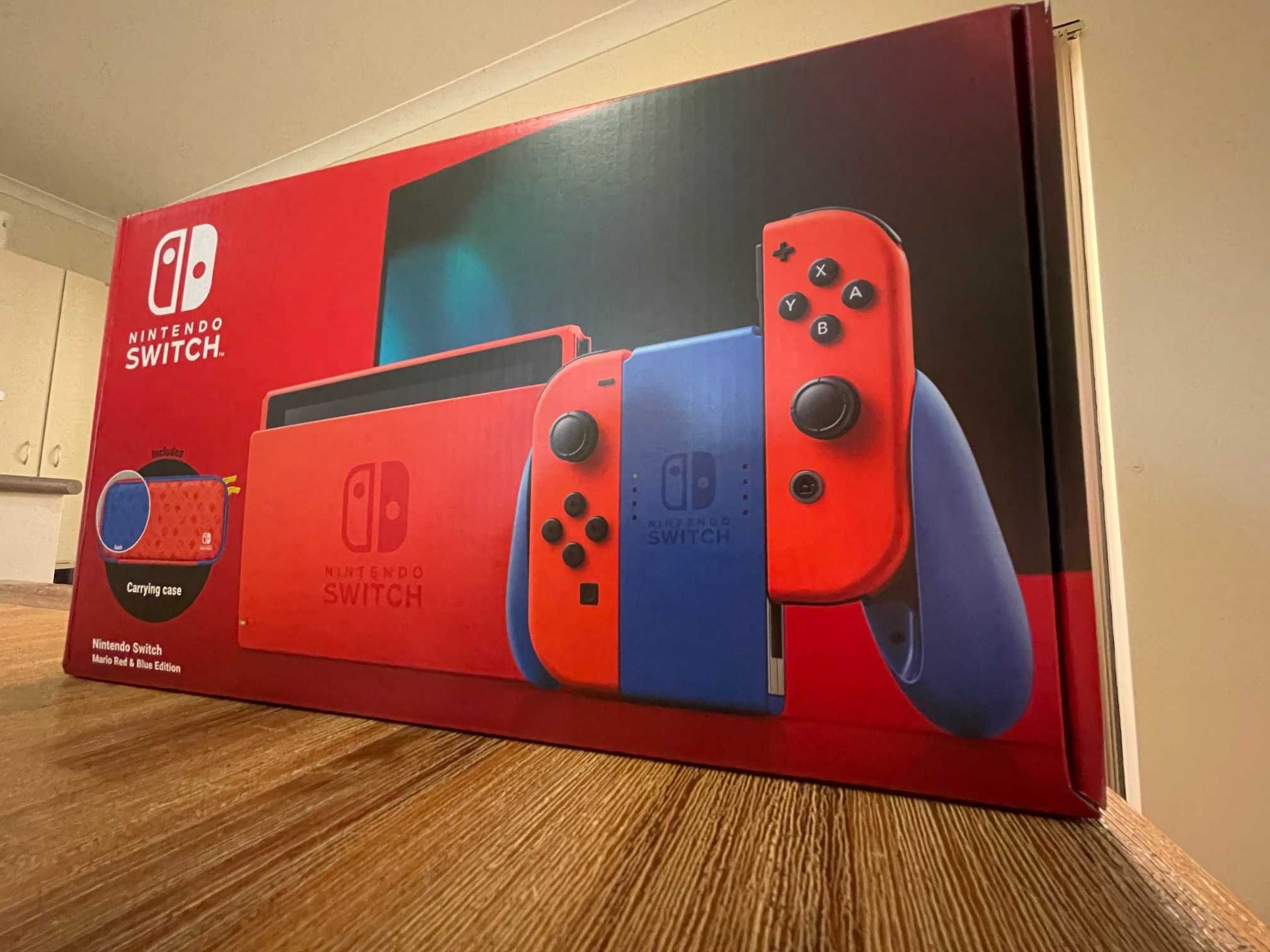 NINTENDO Switch V2 Mario Red & Blue Edition