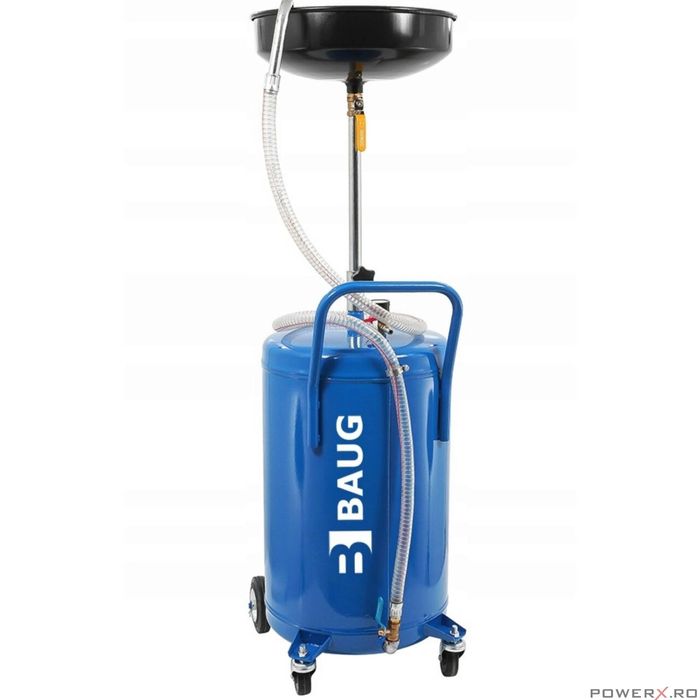 Recuperator pentru ulei uzat cu golire pneumatica 8 bari 70l Baug