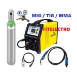 Aparat sudura MIG 200 Trio Synergic + butelie PLINA corgon + reductor