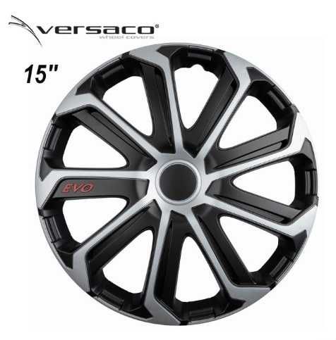 Тасове за джанти Versaco Evo Black/Silver 14'' 15'' 16''