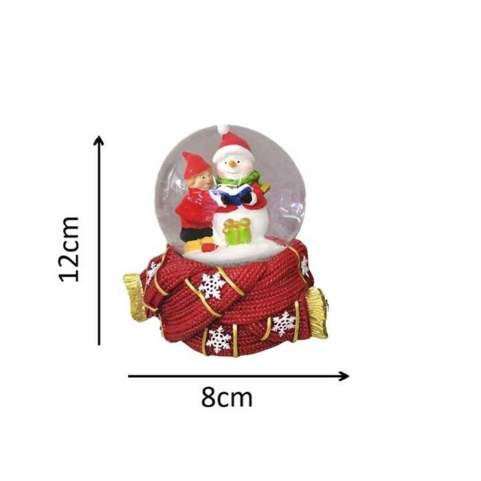 Празнична стъклена снежна топка 12х8 см