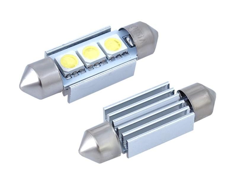 крушка диодна /лед vision festoon sv8.5 36mm 12v 3x 5050 smd led, ...