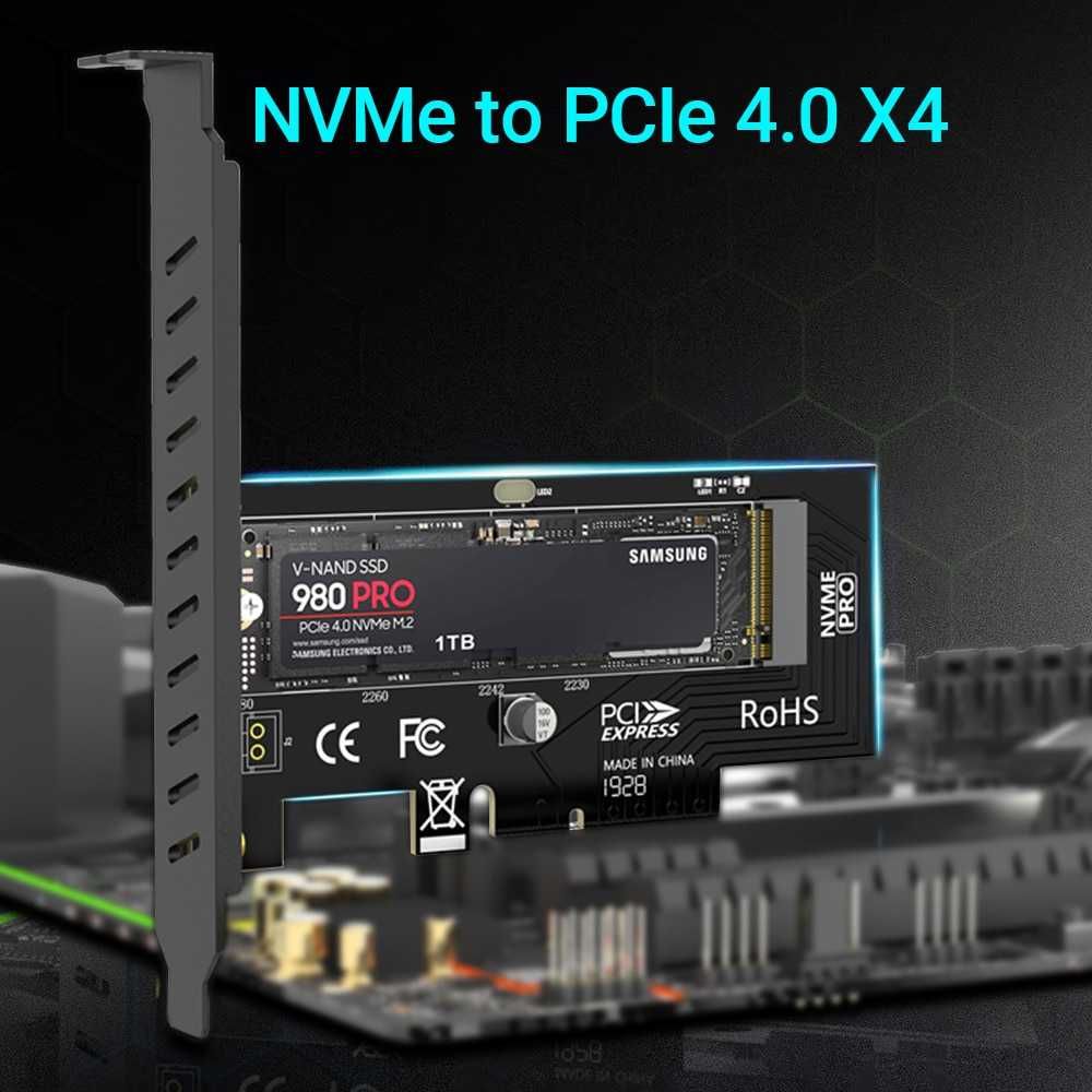 Адаптерна платка M.2 (M2) SSD NVME към PCI-E 4.0/3.0