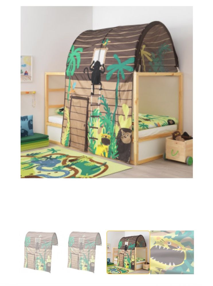 Vând pat reversibil  și cort Kura -IKEA