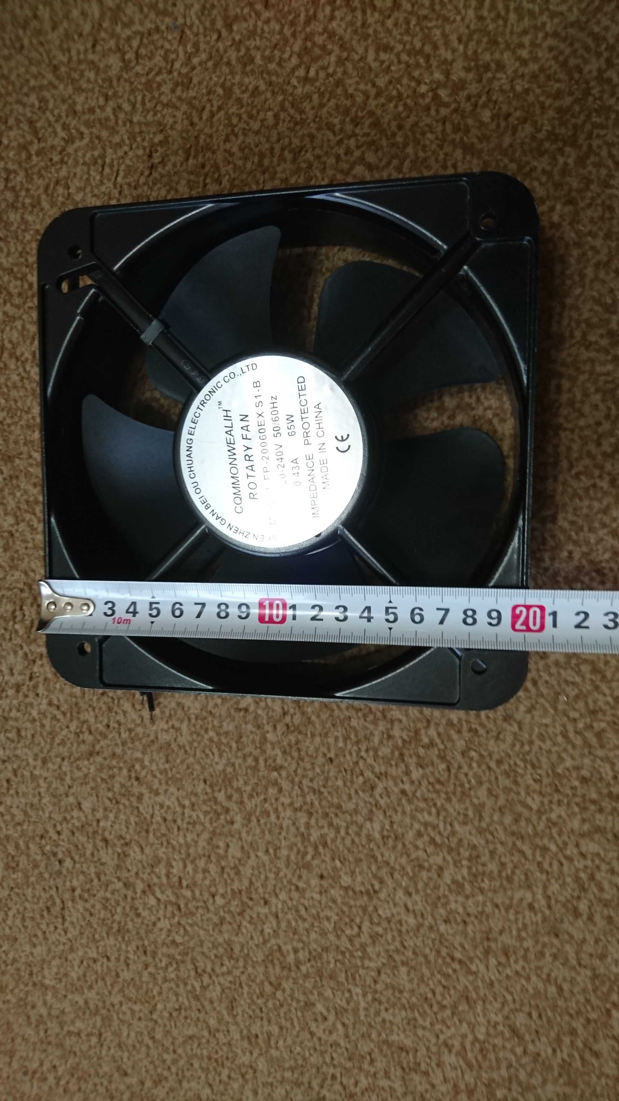 Охлаждающий осевой вентилятор 200х200х60, 220В, 2шт.