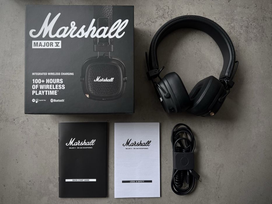 КАТО НОВИ!!! Безжични слушалки Marshall MAJOR V BT BLACK