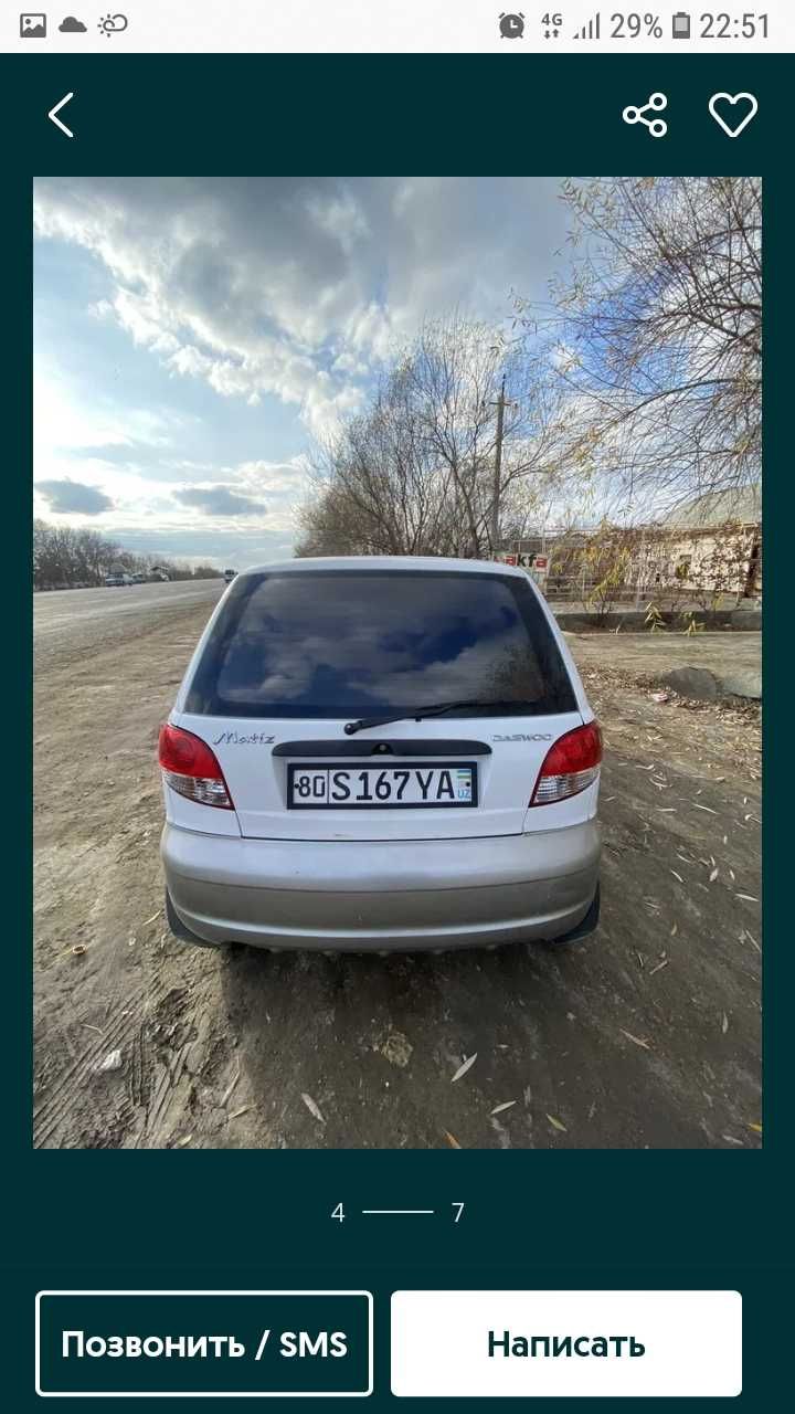 Matiz best 2009 metan sotiladi