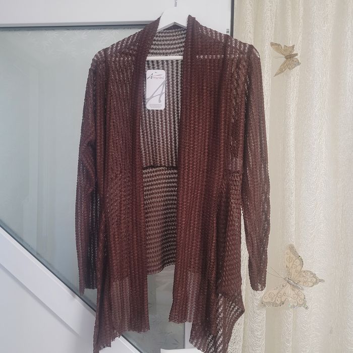 Cardigan dama transparent