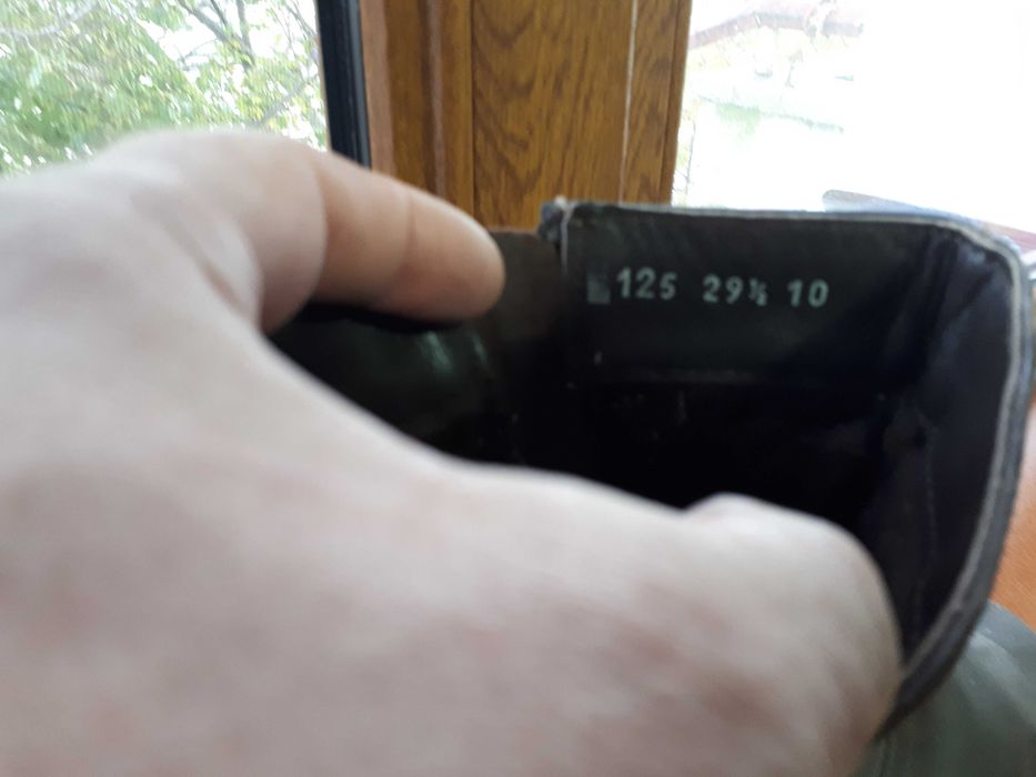 Calitate garantată -Ghete militare/îmblănite, piele maro, 29,5