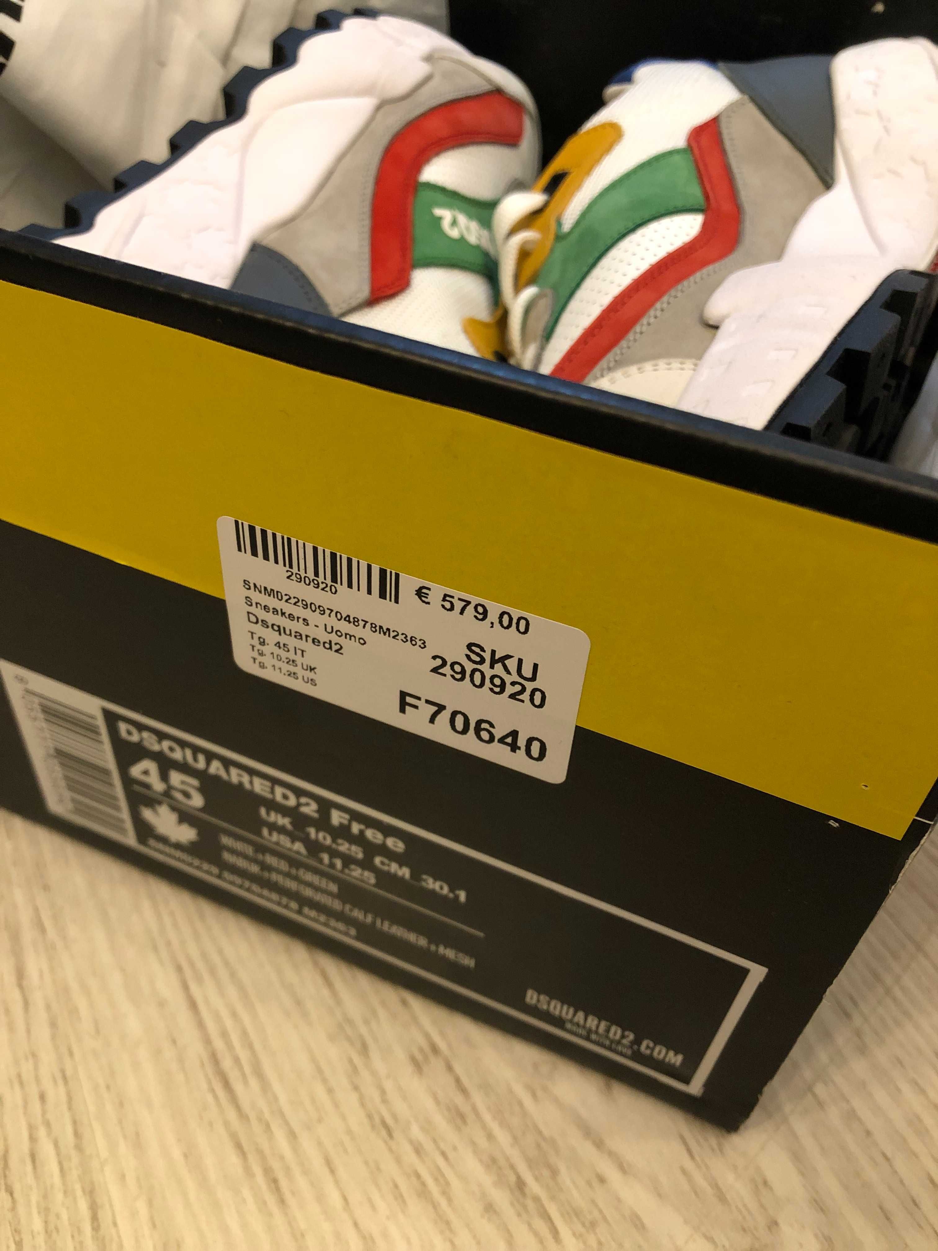 Dsquared2 sneakers 45, autentici, full box, retail 579 euro