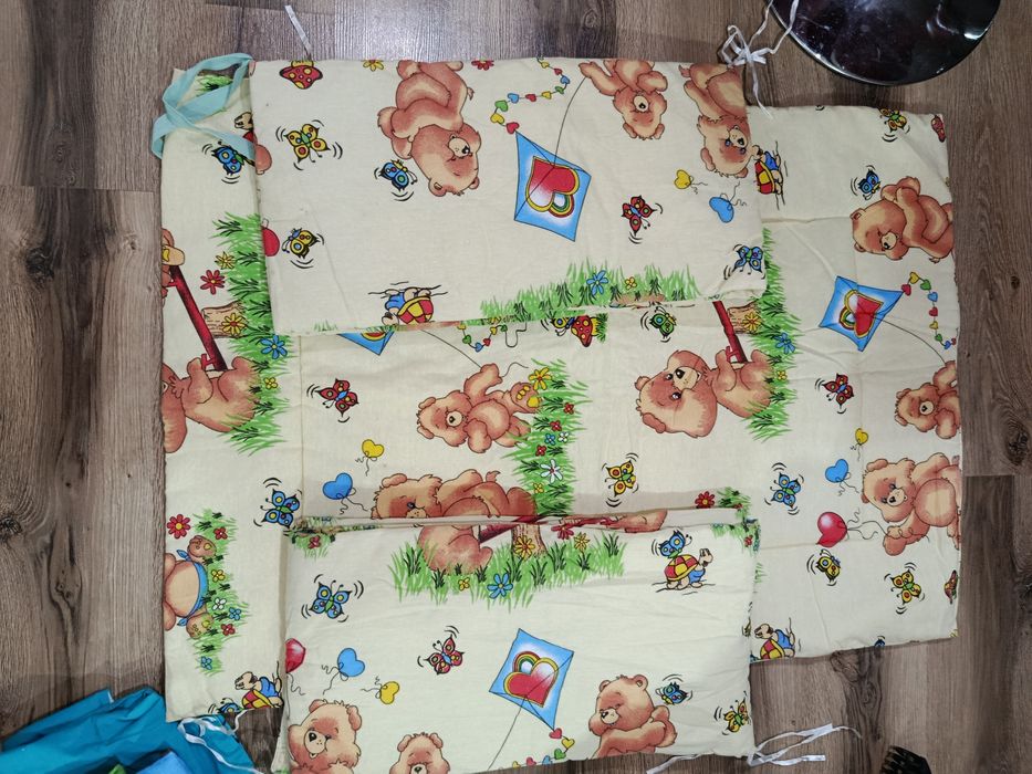 Set format din pilota, apărători și cearșaf cu elastic