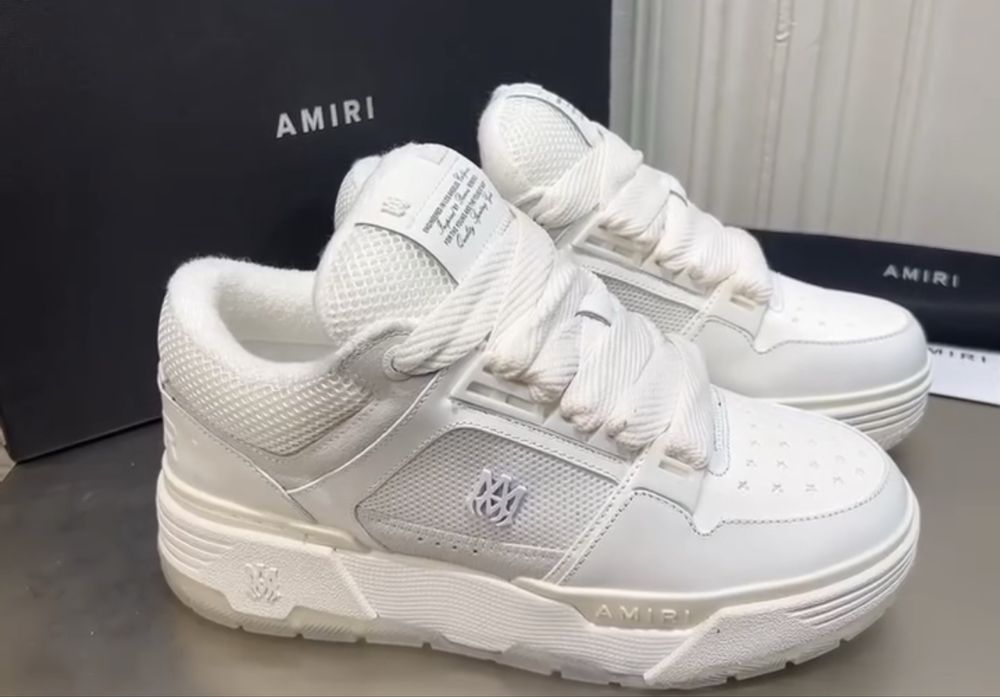 Adidasi Amiri Ma-1 full albi white