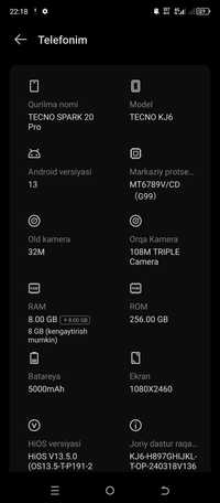 Tecno Spark 20 Pro 16/256 GB