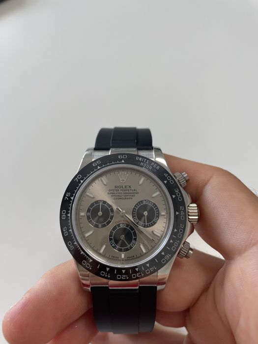 Rolex Daytona White Gold Oysterflex Grey Dial
