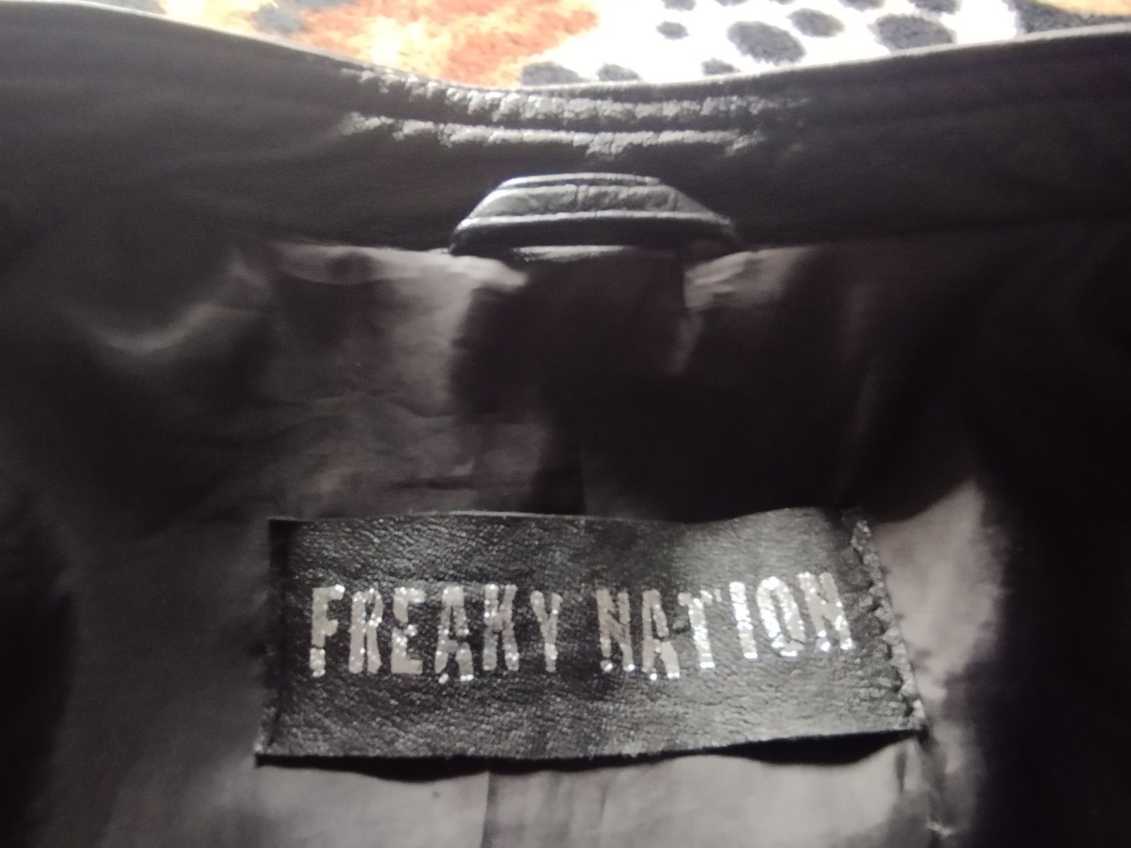 Geacă de primăvară-toamnă FREAKY NATION, piele naturală.