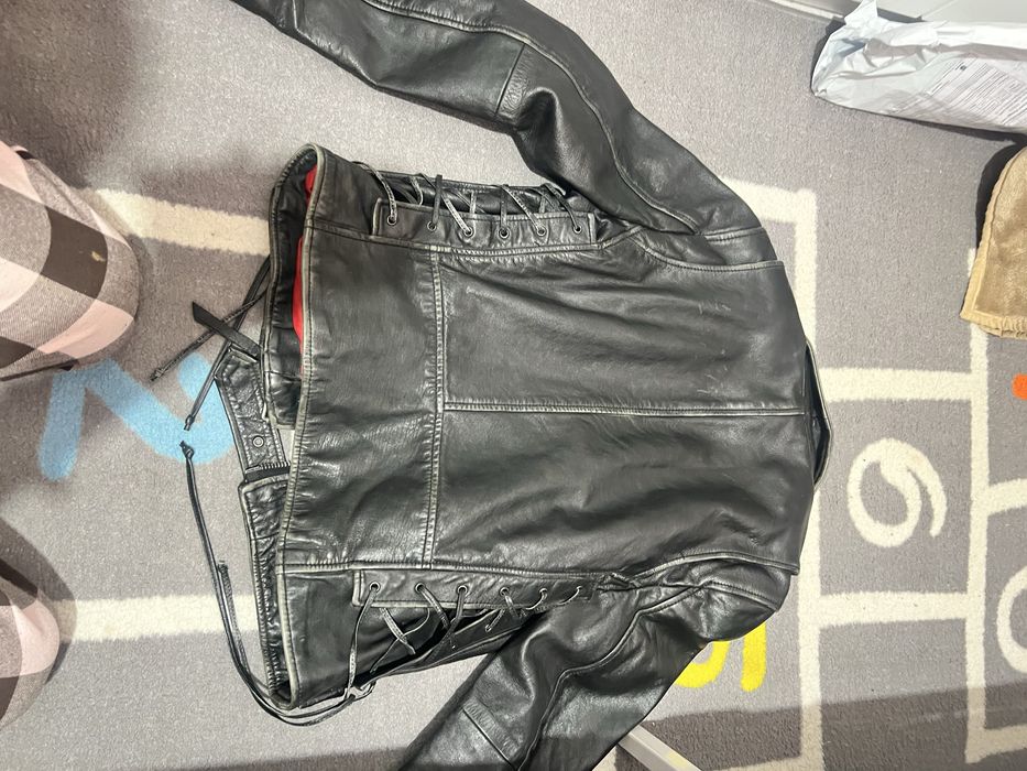 Geaca din Piele vintige naturala Yokohama size 40 M-  Racing Superdry