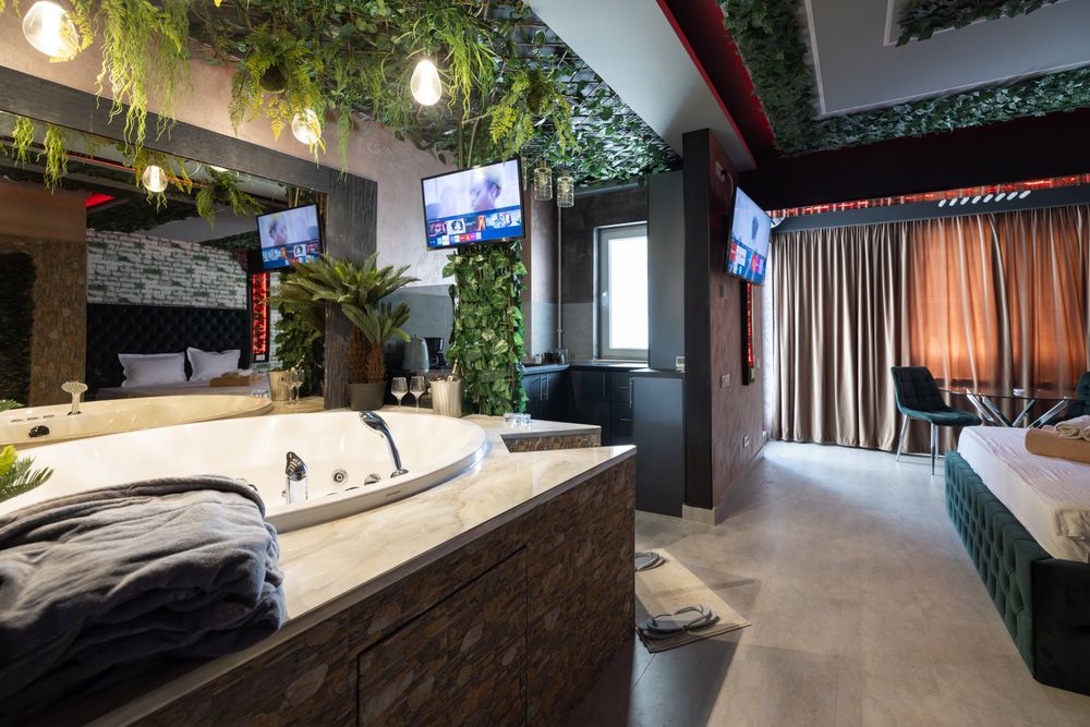 Regim hotelier de Lux cu Jacuzzi in camera