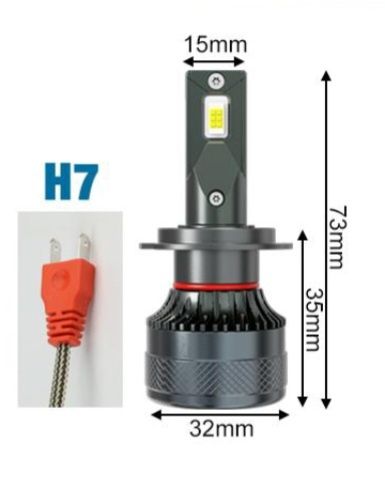 Becuri LED H7 Canbus 30000LM set 2buc
