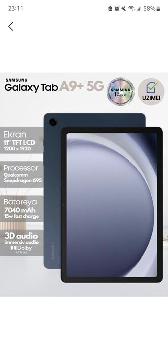 Samsung Galaxy tab a 9 +