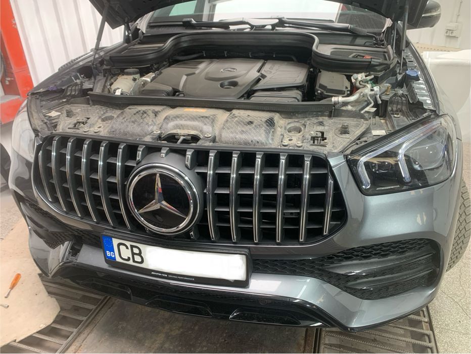 Дифузьор с накрайници 63 AMG GLE 53 C167 W167 АМГ пакет спойлер BRABUS