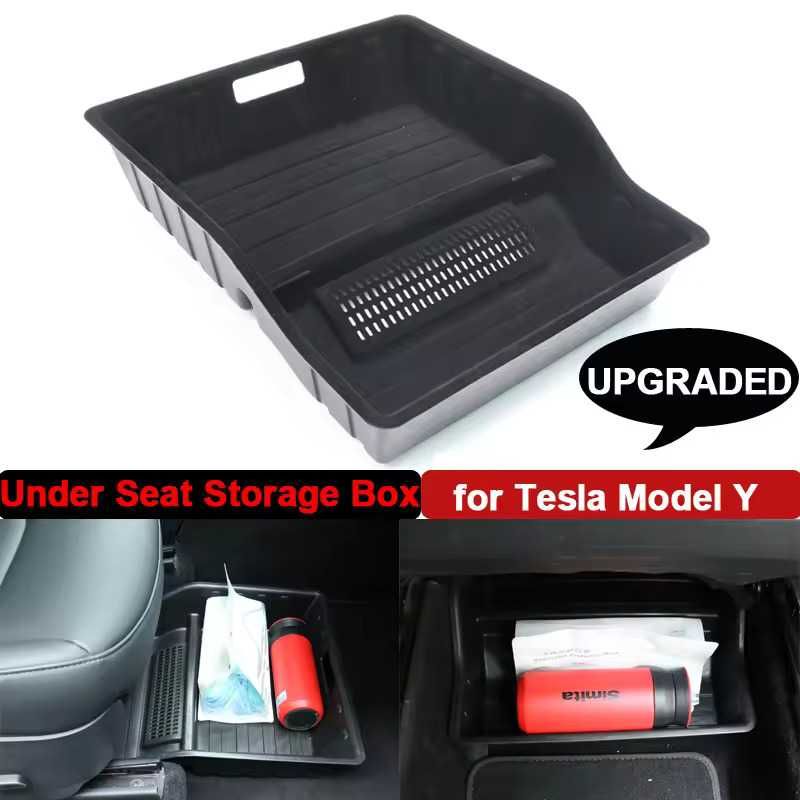 Отделение под седалката Tesla Model Y Storage Box Full Flocking