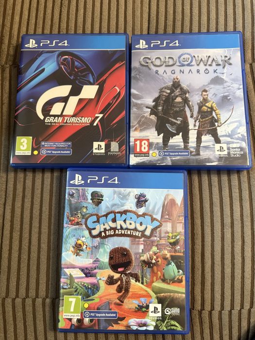 Gran turismo 7 Sackboy  God of war Ragnarok PS4 Playstation 4