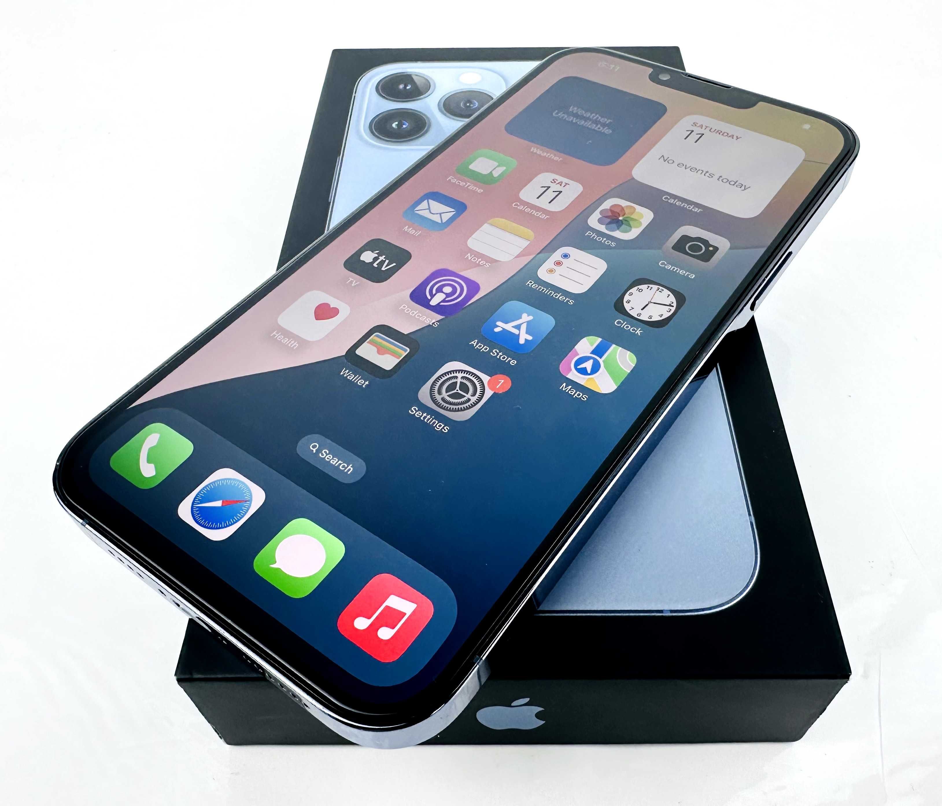 Apple iPhone 13 Pro Max 128GB Sierra Blue 100% Батерия! Гаранция!