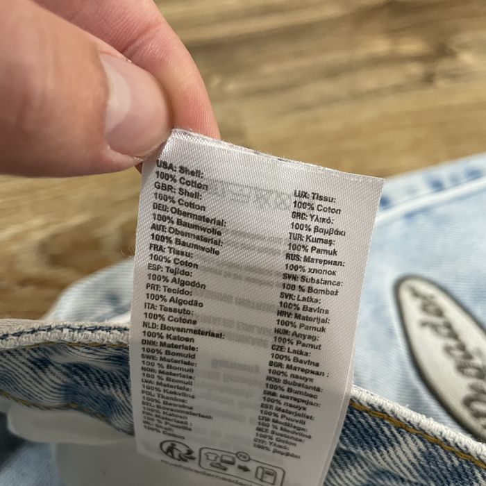 blugi drepți brodați, femei mărimea 36 albastru deschis hip hop