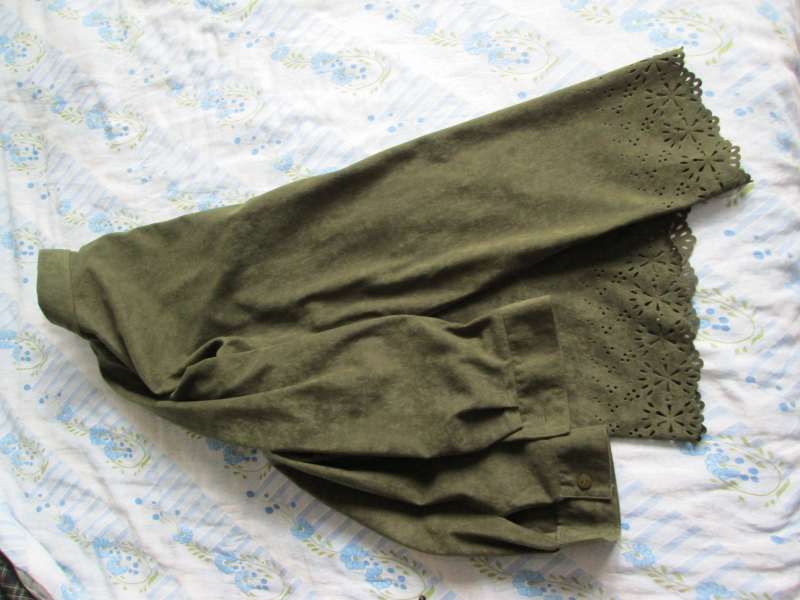 Блуза-сако, маслено зелено,