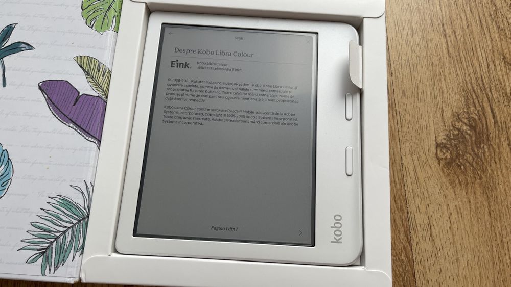 E-Book Reader Kobo Libra Colour 32gb Alb Ecran E-Ink Kaleido 7" Nou