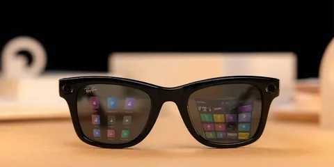 Очки Ray-Ban Meta Wayfarer  в цвете Shiny Black с прозрачными линзами