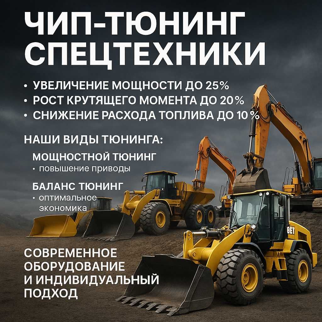 Перепрограммирование спецтехники чип тюнинг, Adblue egr/dpf оff,
