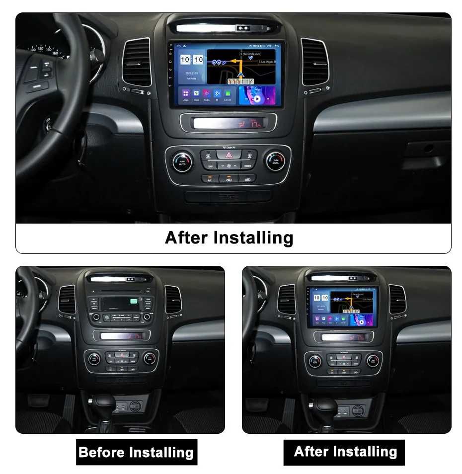 Navigatie Android 13 KIA SORENTO 2012-2021 1/8 Gb Waze CarPlay +CAMERA