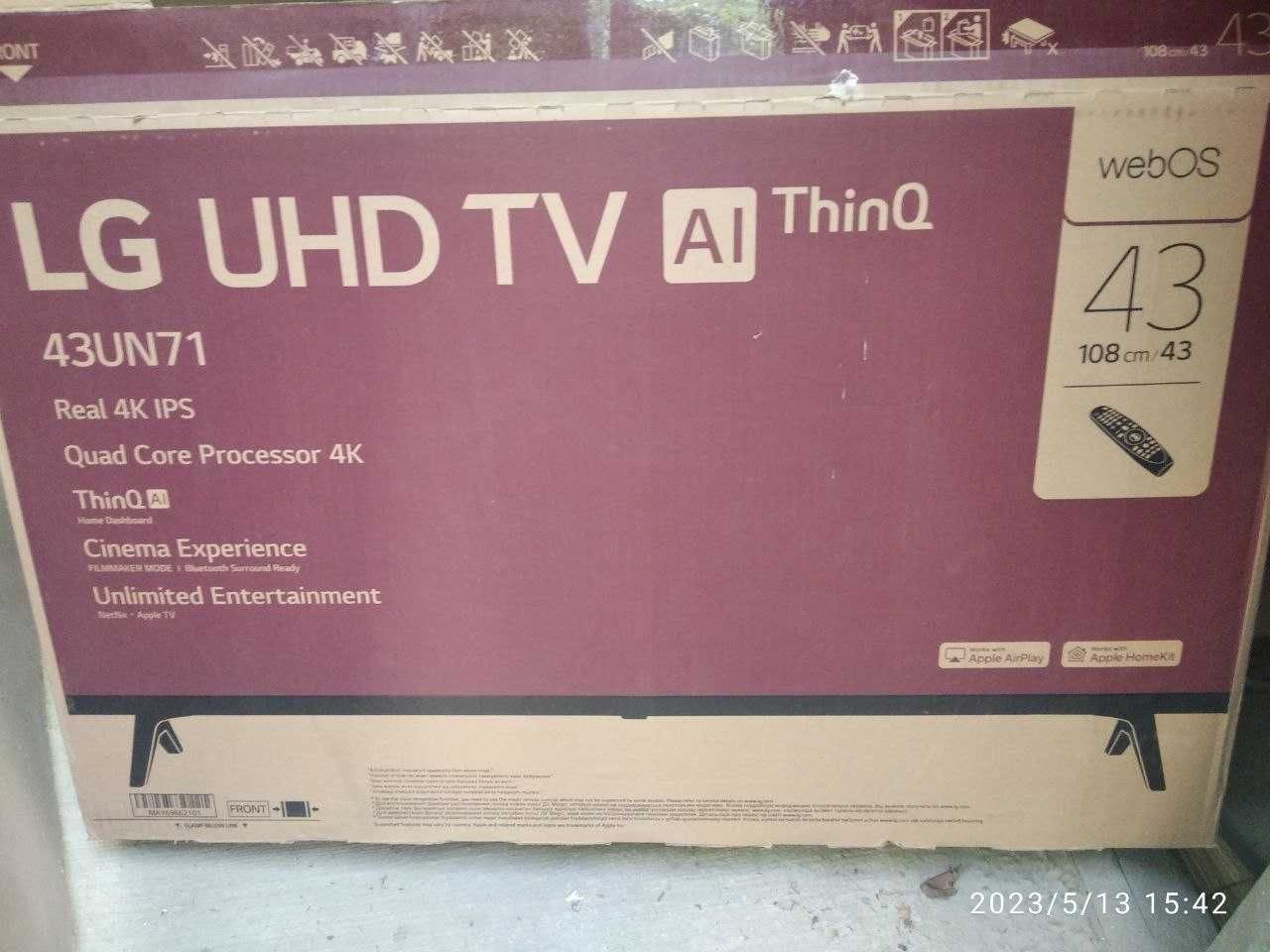 Продается телевизор LG UHD TV 43 UN71 Индонезия с ГАРАНТИЕЙ в паспорте