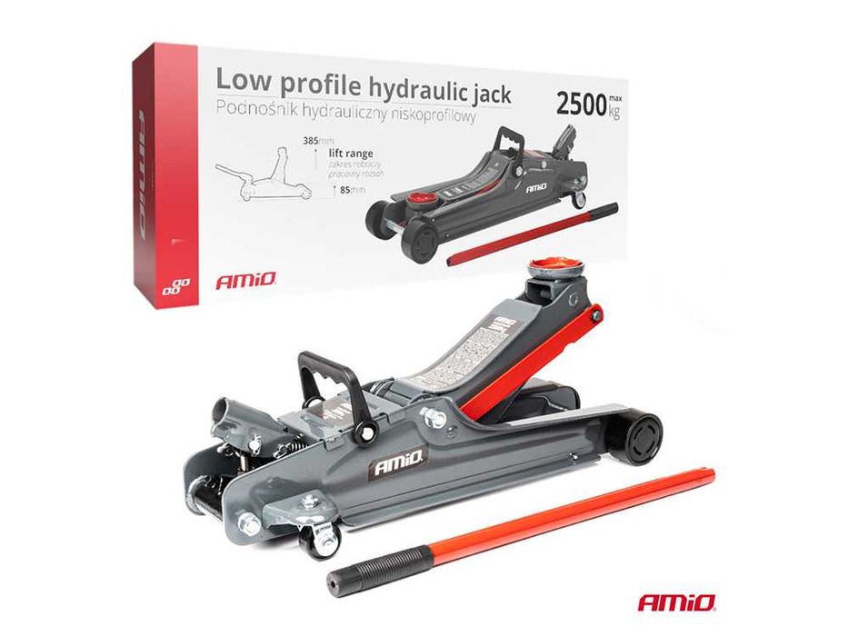 Нископрофилен хидравличен крик AMIO, 2,5T- 85-375мм