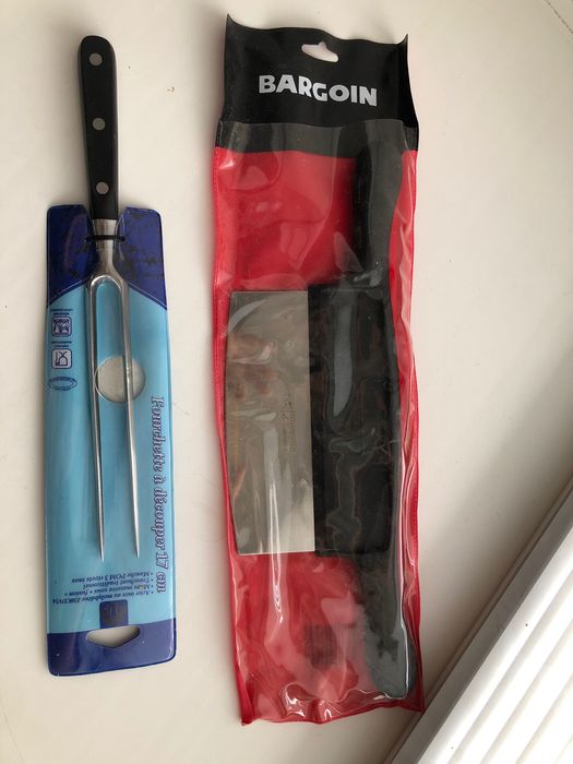 Нож чопер , тесто  Швейцария BARGON Вилка для мяса Франция